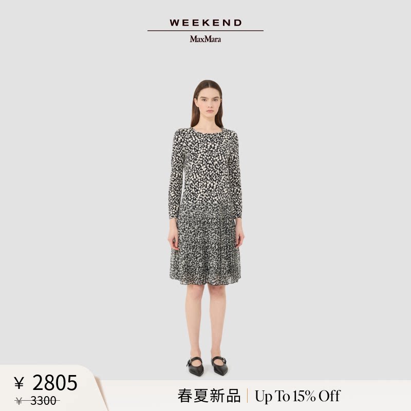 Weekend MaxMara 2026春夏新款女装印花百褶连衣裙5621046106&