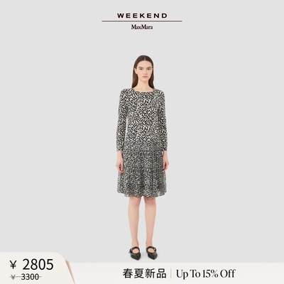 Weekend MaxMara 2026春夏新款女装印花百褶连衣裙5621046106&