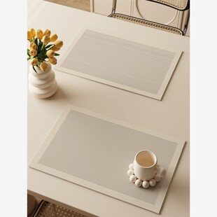 侘寂风西餐垫防水防油餐盘垫免洗皮革餐桌隔热垫子轻奢高级感杯垫