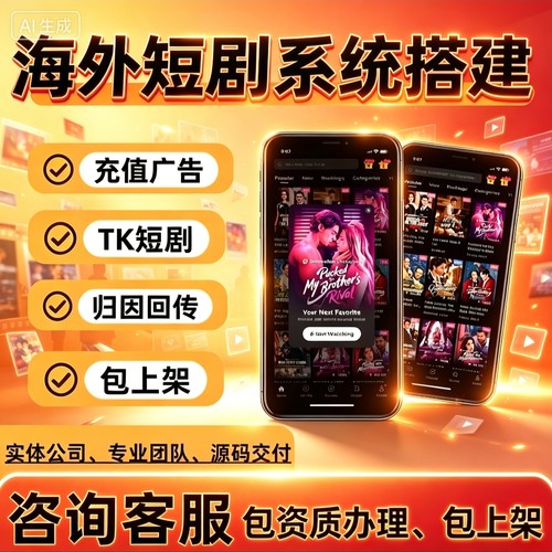 TK短剧小程序开发海外广告对接付费充值系统定制开发成品源码交付