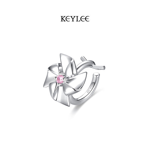 KEYLEE超速转转风车时尚原创小众设计耳环轻奢简约耳夹无耳洞女款