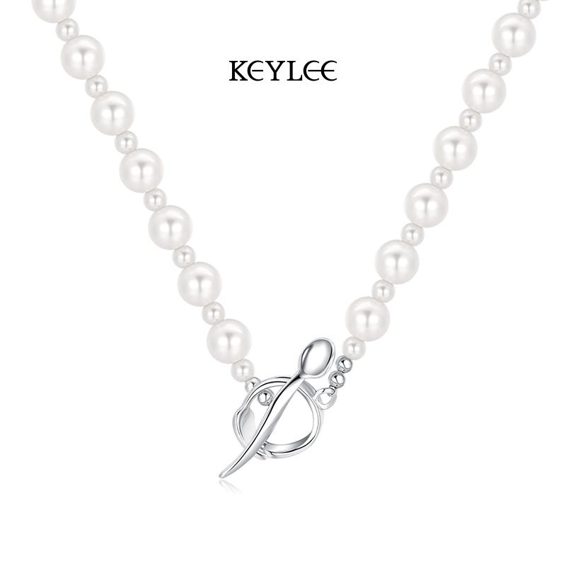 KEYLEE餐具元素OT结构珍珠项链