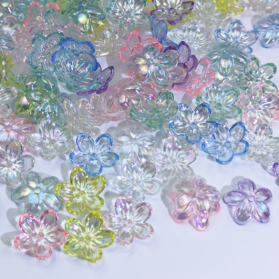 亚克力镀彩花瓣diy饰品配件