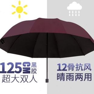 雨伞大号加固加厚结实抗风遮阳伞男太阳伞防晒防紫外线晴雨两用伞