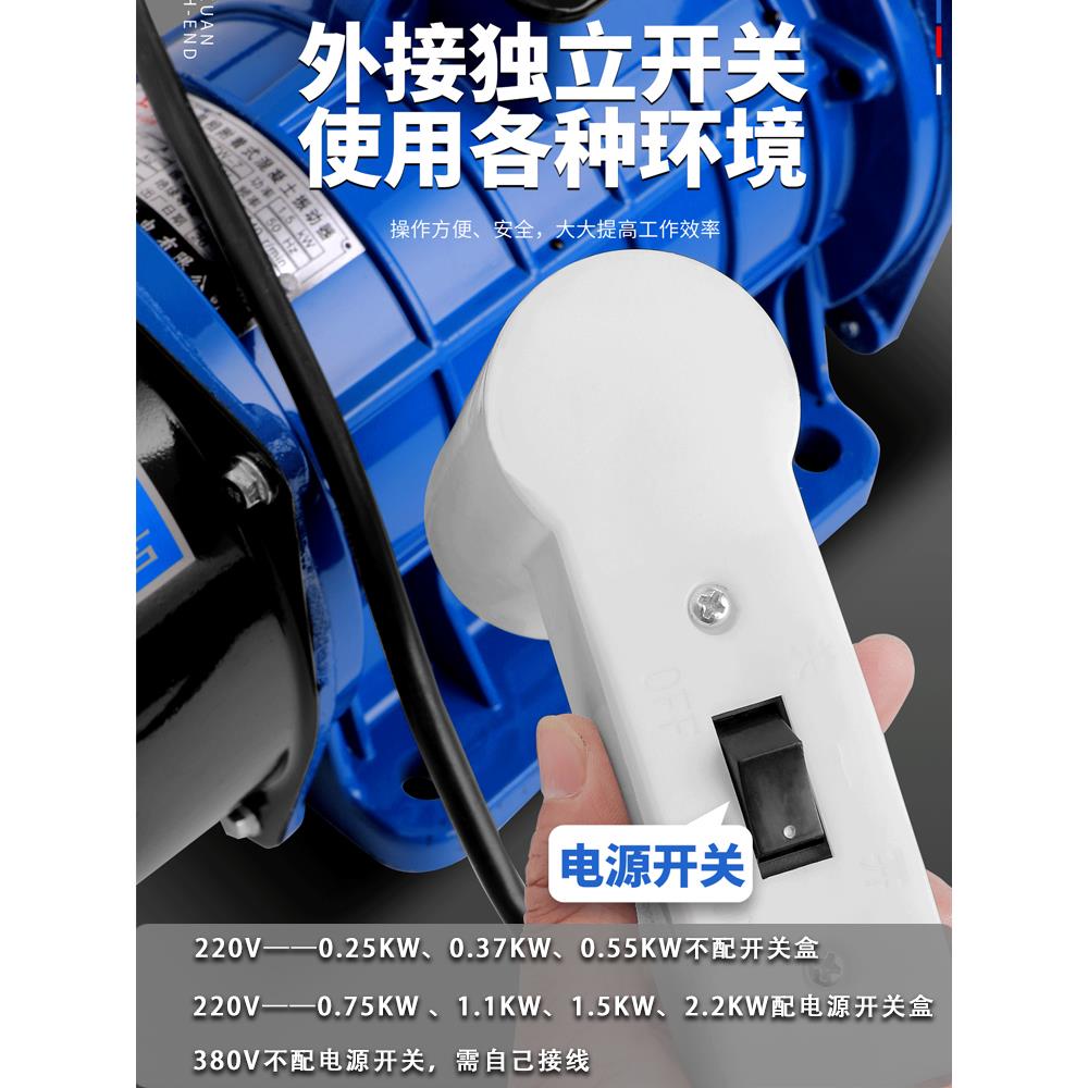 附着式混凝土平板振动器单三相工业筛下料震动电机马达高频水泥