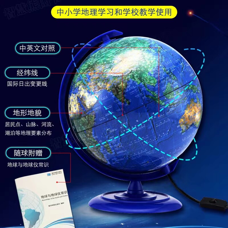 卫星影像地球仪（灯光型）