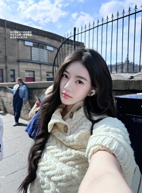 Redmole【慵懒小憩】秘鲁羊驼毛｜手打3针斗篷｜麻花毛衣外套