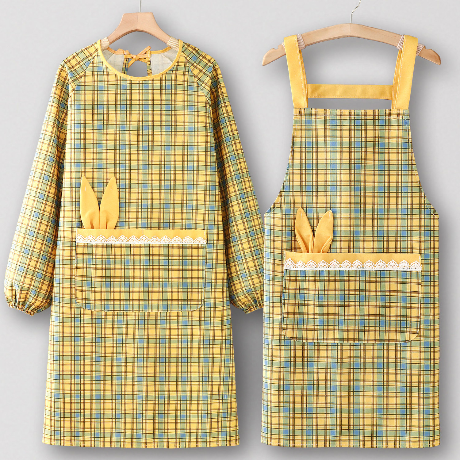 咖啡馆围裙厨房家用大人长袖罩衣女新款年轻款工作服时尚上班专用,家庭/个人清洁工具,围裙,淘宝优惠券,粉丝福利购,淘宝优惠卷