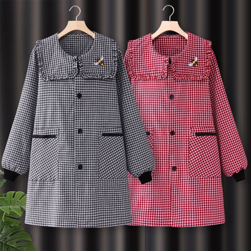 长袖纯棉冬季新款围裙