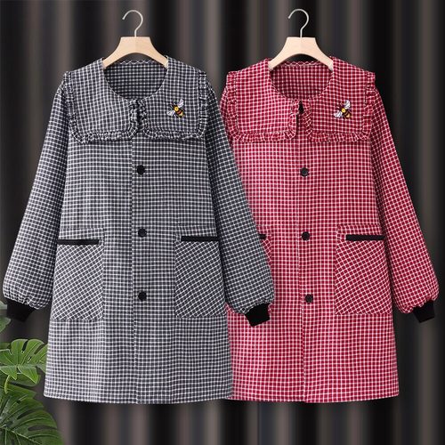 长袖纯棉冬季新款围裙