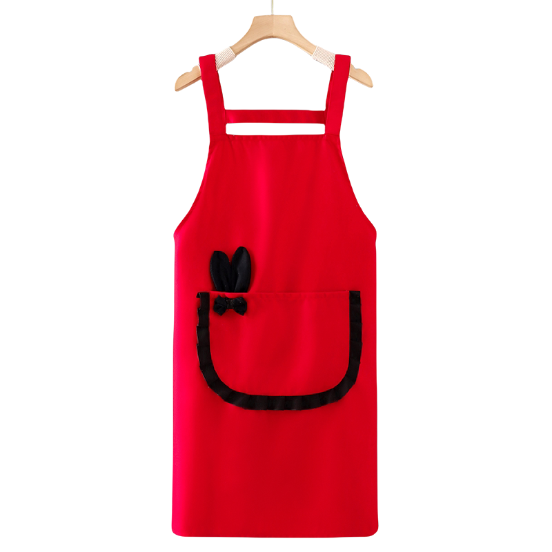 纯棉家用厨房围裙时尚工作服女