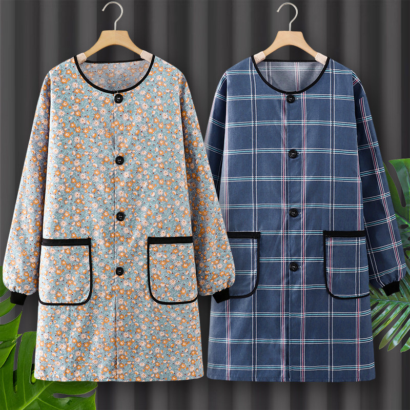 围裙厨房家用2025新款棉布罩衣女外套秋冬做饭烘焙工作服上班专用