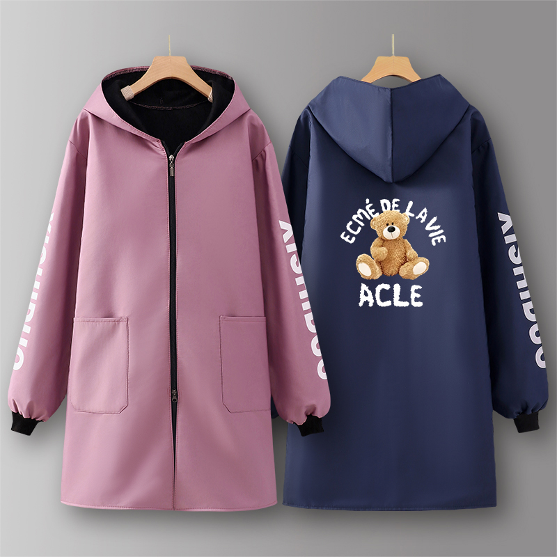 加绒加厚长袖罩衣防水围裙