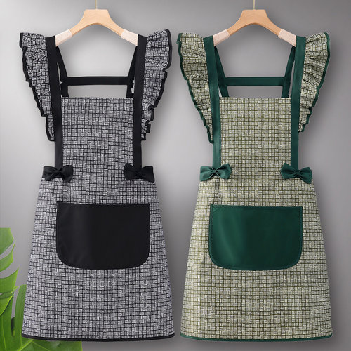 防水防油围裙家用厨房工作服女