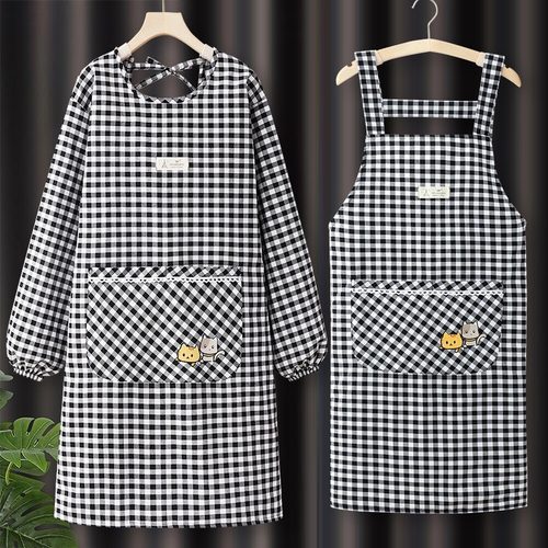 纯棉长袖家用厨房防水罩衣