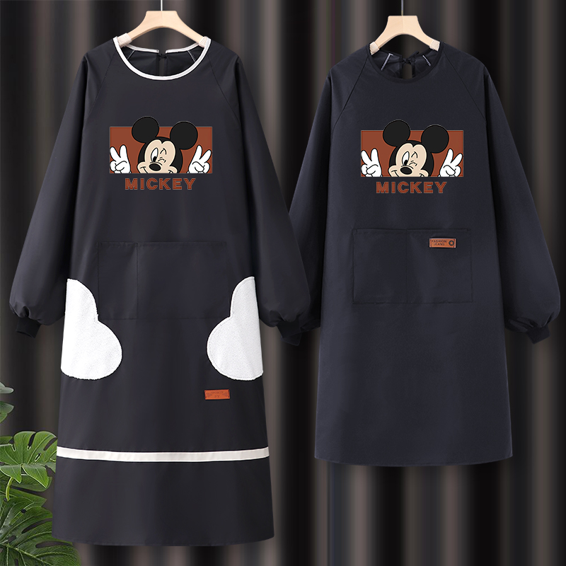 加肥加大长袖围裙大码罩衣