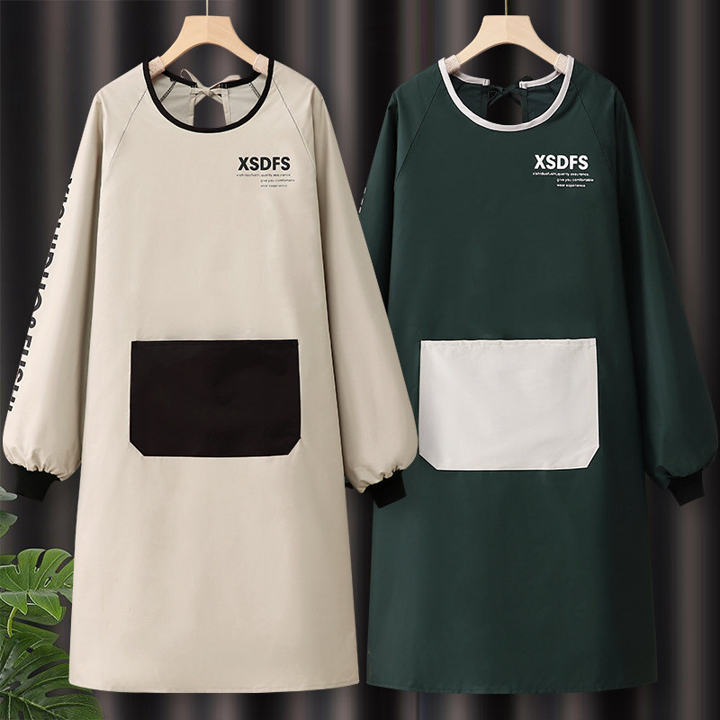 长袖围裙防水防油女家用2026爆款新款厨房韩系罩衣餐饮专用工作服