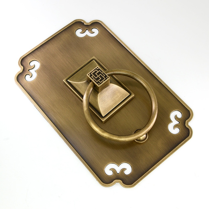 中式民宿大门铜拉手黄铜门把手古铜别墅大门拉手大拉把手大门拉环