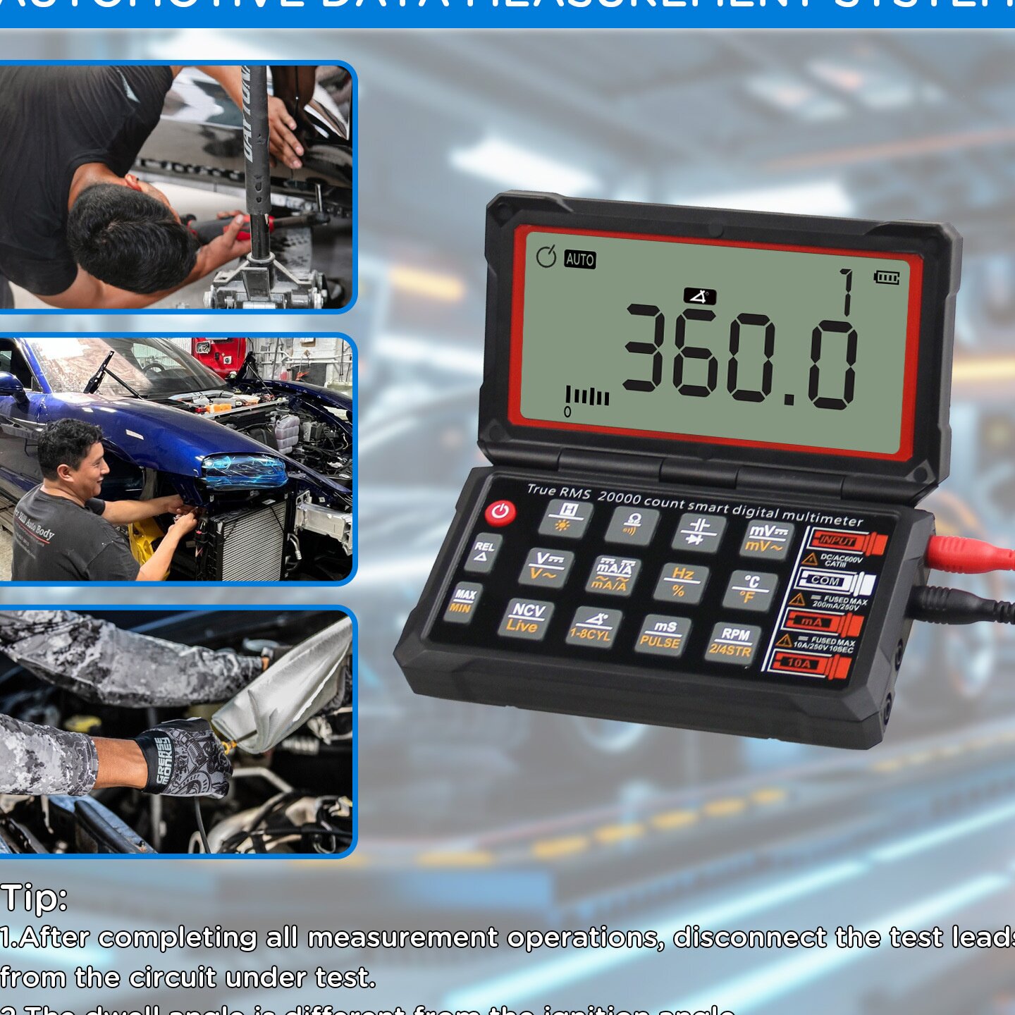 frogbro翻盖万用表多功能汽修检测万用表高精度防烧表