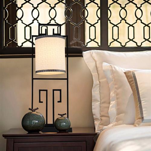 忆往昔 创意新中式铁艺落地灯仿古布艺灯简约客厅灯具中式床头i.