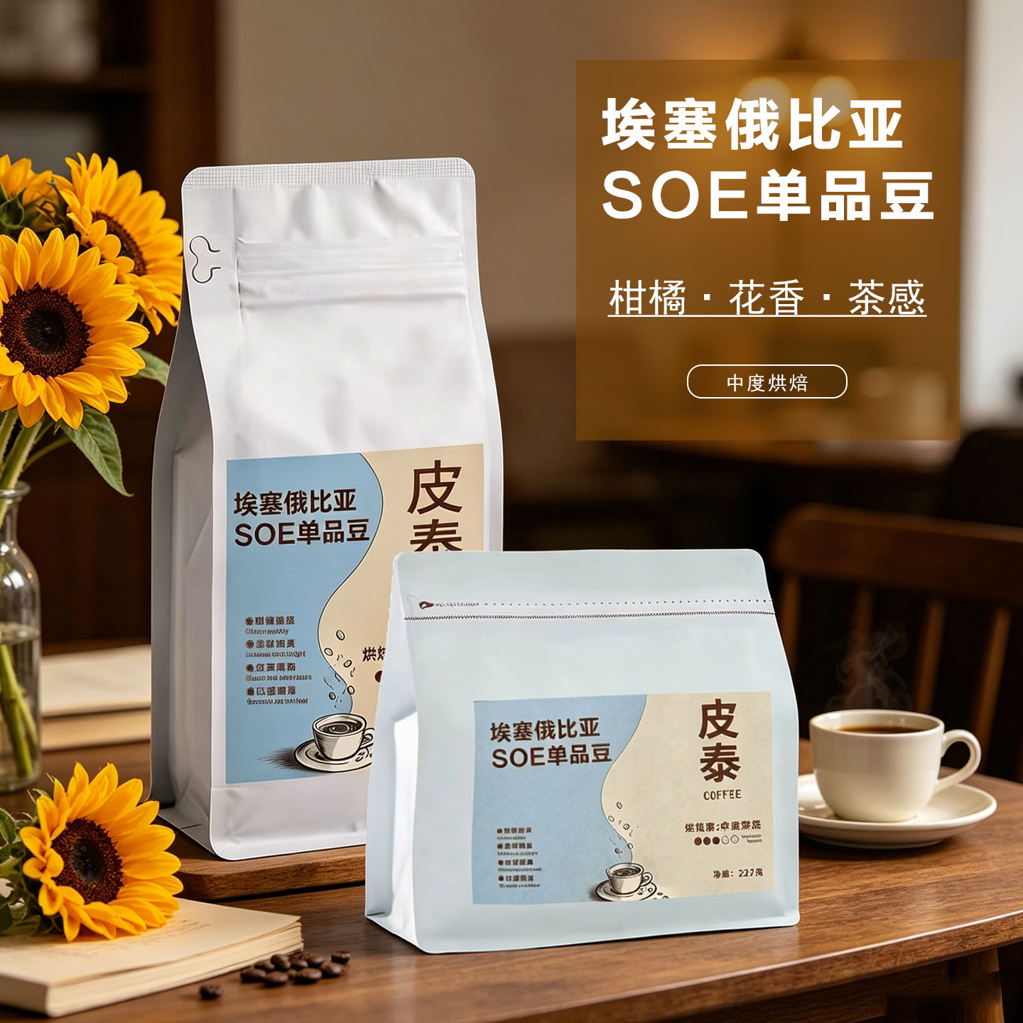 埃塞俄比亚精品咖啡豆美式中烘