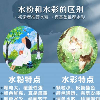 直销掌握水彩水粉画颜料套装初学者24色12色小学生用儿童无毒可水