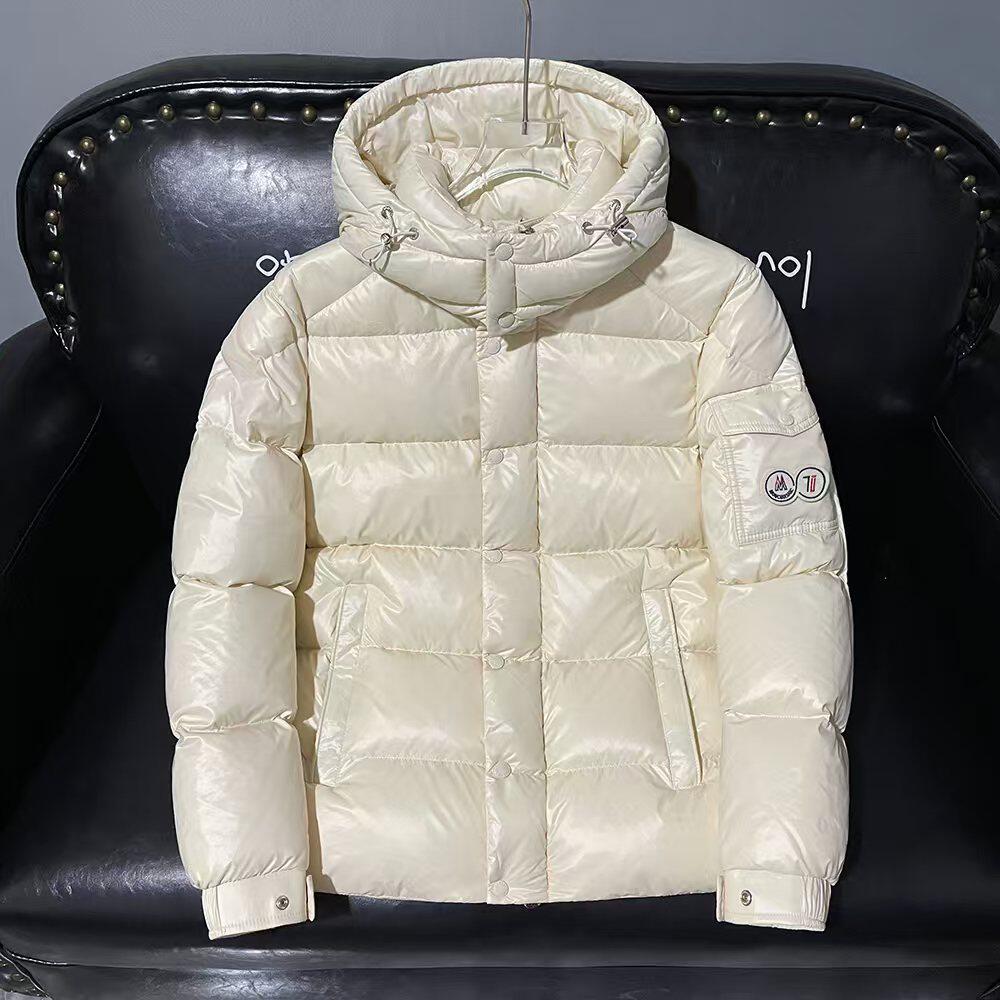 欧货正品蒙家高档轻奢情侣款免洗亮面羽绒棉服保暖外穿鸭丝绒外套
