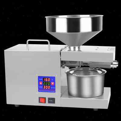 榨油机家用中型全自动多功能智能商用不锈钢花生冷热家庭炸油机u.