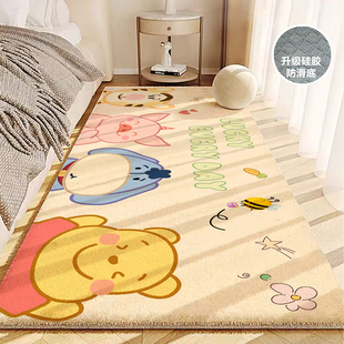 加厚仿羊绒卧室卡通儿童房床边地毯飘窗客厅沙发茶几床尾脚垫地垫