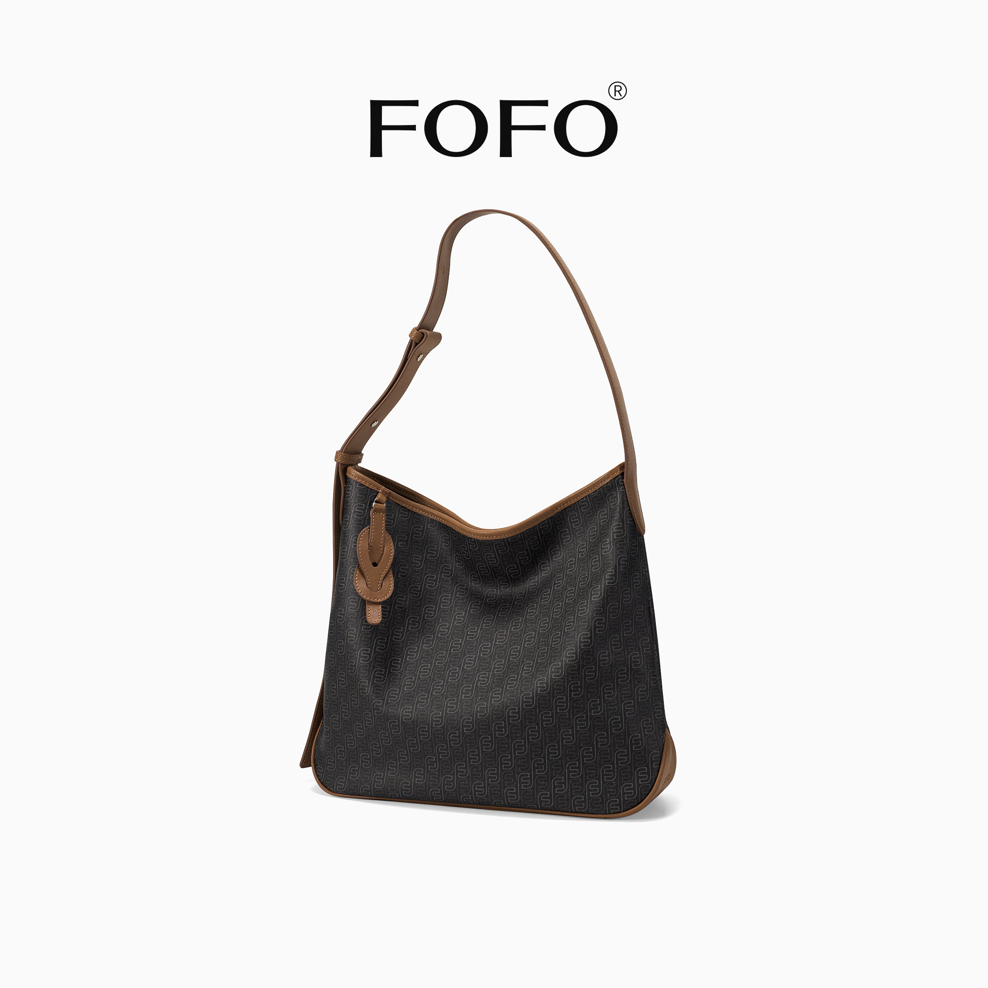 FOFO老花hobo包大容量通勤托特包印花时尚单肩包休闲简约斜挎女包