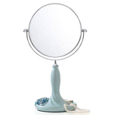 绿朵梳妆台欧式手持化妆镜子随身便携双面创意大号高清台式公主i.