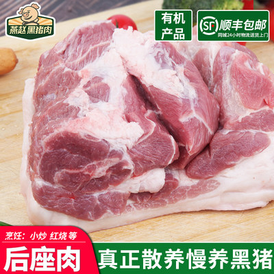 黑猪肉黑猪肉新鲜健康冷藏后座肉