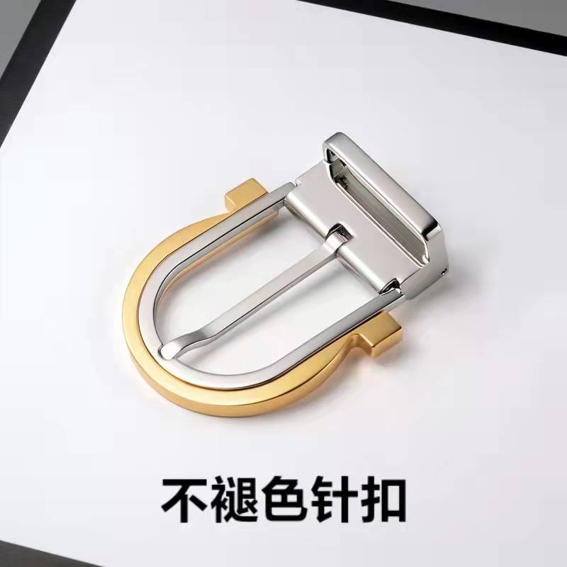 LVOG皮带菲拉扣头不褪色纯铜针扣不过敏3.5cm休闲西裤腰带扣头