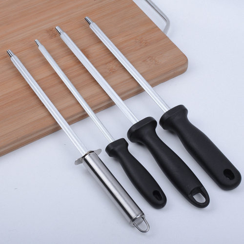 厨房小工具碳钢磨刀棒黑色手柄家用磨刀棒手动便捷磨刀条厂家直供