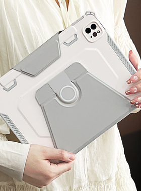 Roiskin适用苹果平板ipad9保护套mini6全包第10代360旋转支架12.9十8九76air5防摔弯ipadpro11寸保护壳带笔槽