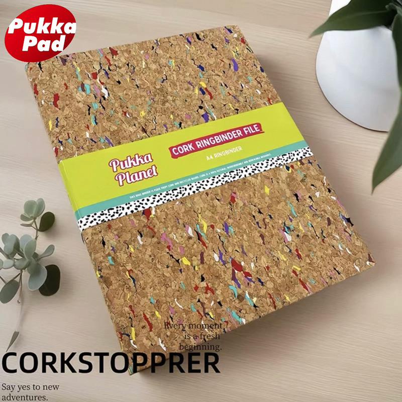 Pukka Pad 软木a4活页夹纸张收纳文件夹2孔D型夹办公用美式复古