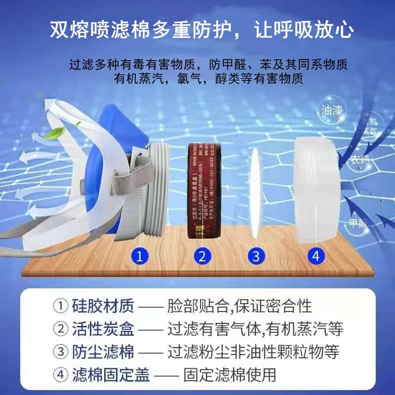 防毒口罩防有机有害气体防氨气氯气硫化氢面具喷漆化工打农药面罩