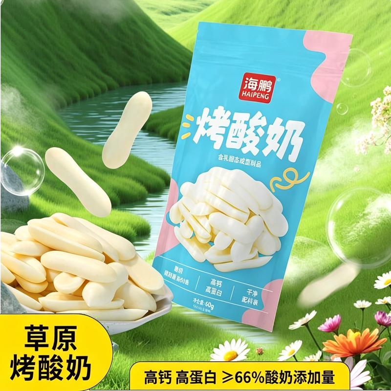 火车同款海鹏烤酸奶烤奶皮子蒙古特产烤奶酪奶制品烤奶片健康零食