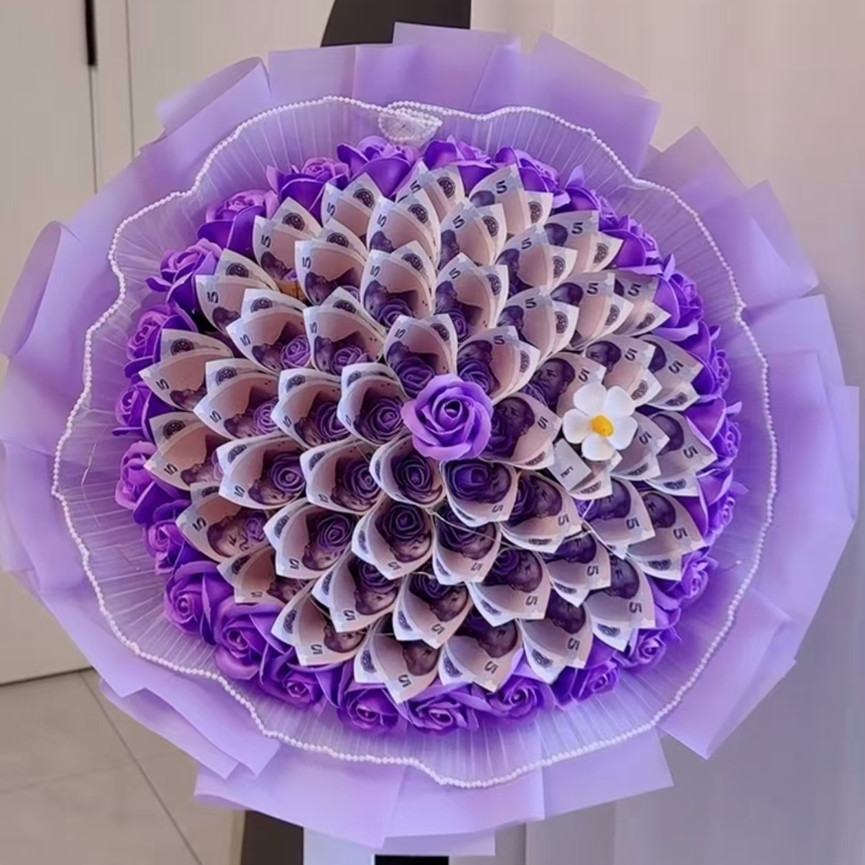 情人节有钱花花束DIY玫瑰手工材料送女友男友闺蜜生日结婚礼物