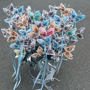 新款蝴蝶有钱花抱抱桶材料包生日礼物送情侣母亲节父亲节情人节