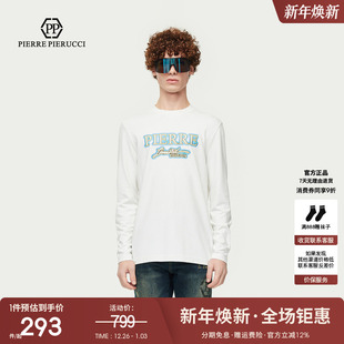 PIERRE 字母logo长袖 PIERUCCIPP意大利轻奢男装 新款 2025夏季
