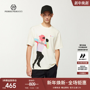 微宽松卡通人物印花短袖 新款 T恤潮流百搭 25夏季 PP意大利轻奢男装