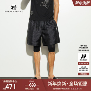 字母印花商务百搭五分裤 抽绳休闲短裤 男 2024夏季 PP意大利轻奢男装