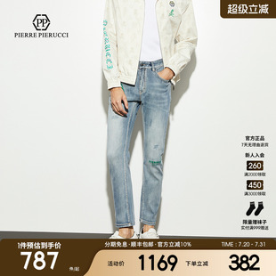 意大利2025春季 百搭潮流复古水洗牛仔裤 PP男装 时尚 直筒休闲裤 长裤