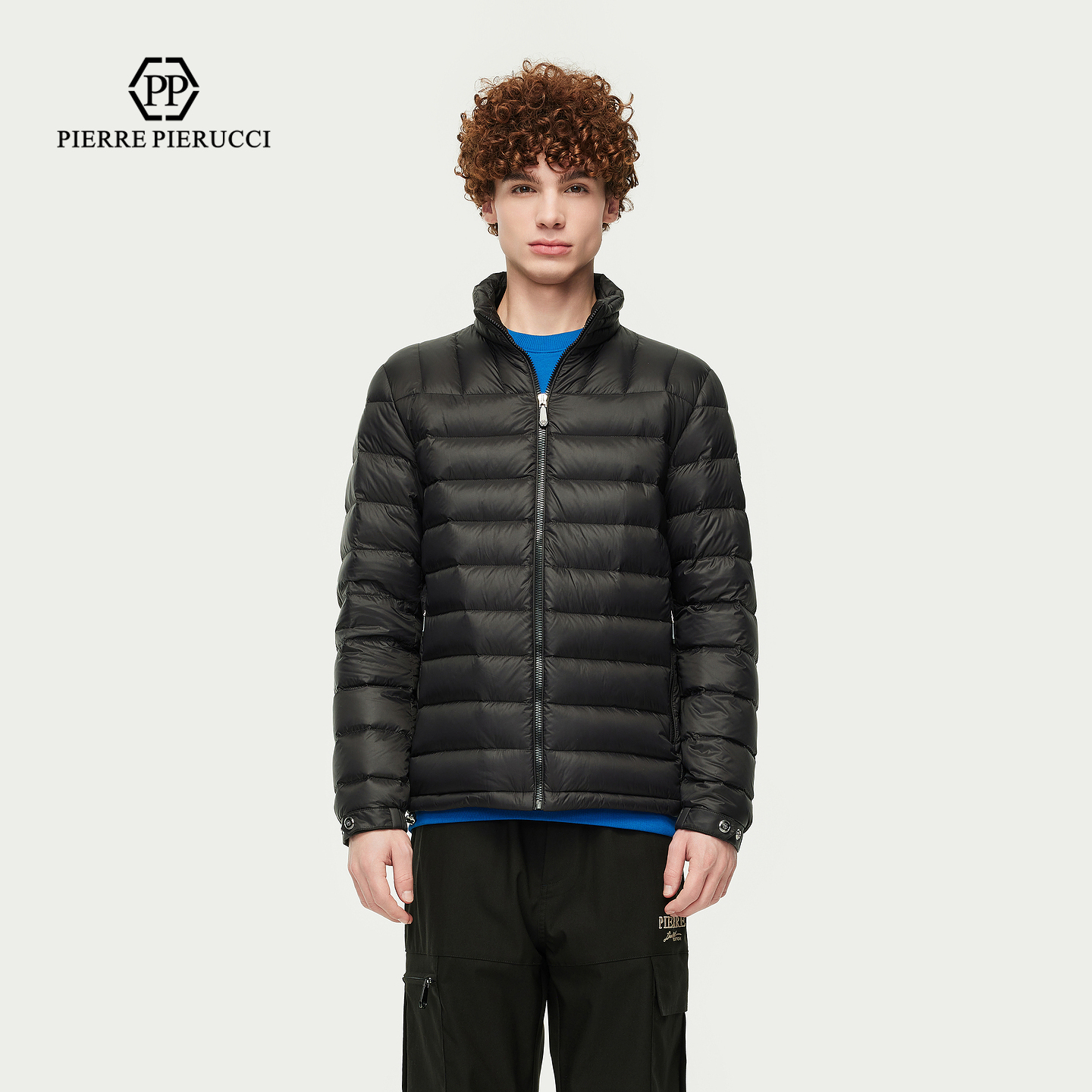PP意大利轻奢品牌男装2025秋冬新款立领鸭绒轻暖百搭长袖羽绒服潮