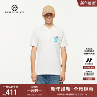 polo衫 PP意大利轻奢男装 小象字母logo休闲短袖 新款 潮流创意 25夏季