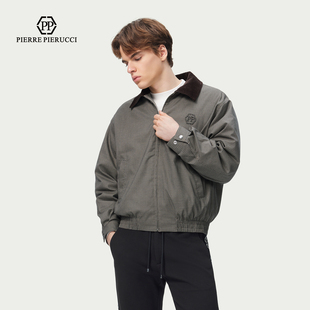 PP PIERRE PIERUCCIPP意大利轻奢男装2025冬季新款翻领夹克羽绒服