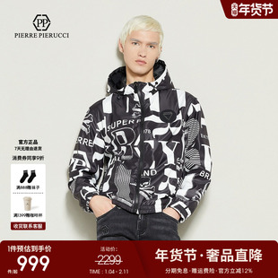 PP男装轻奢棉服外套秋冬新款经典品牌logo设计高端大牌男装上衣