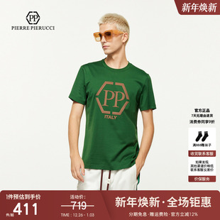 新款 25夏季 PIERUCCIPP意大利奢侈品男装 字母大logoT恤 PIERRE
