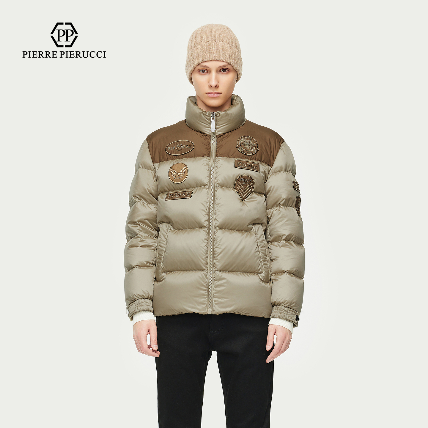 PP意大利轻奢国际品牌男装2025冬季新款保暖加厚立领长袖羽绒服潮